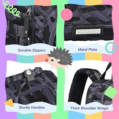 iniuniu Diaper Bag Backpack, 4 in 1 kit Large Unisex Baby Bags for Boys Girls, Waterproof Travel Back Pack with Pouch