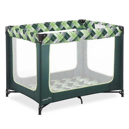 Dream On Me Zoom Portable Playard in Black, Lightweight, Packable and Easy Setup Baby Playard, Breathable Mesh Sides and Soft Fabric - Comes with a Removable Padded Mat