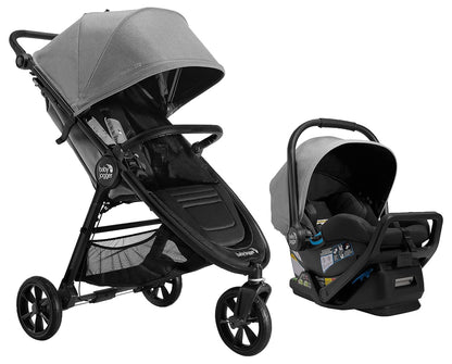 Baby Jogger City Mini GT3 All Terrain Baby Stroller with Forever Air Rubber Tires, All Wheel Suspension, Lightweight Stroller with Magnetic Buckle, No-Rethread Harness, and Foot Brake, Frosted Ivory