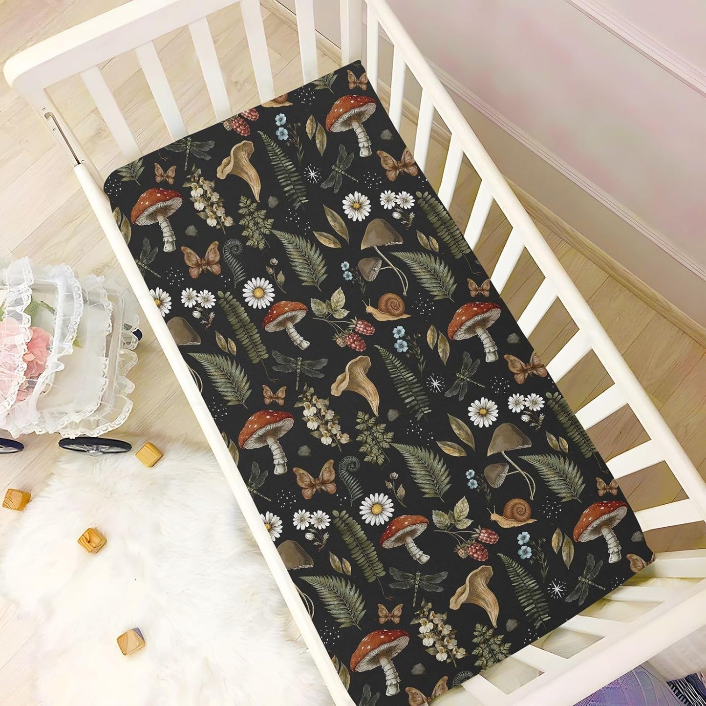 Fitted Crib Sheets Turtle Sea Horse Stretchy Portable Playard Sheets for Baby Toddler, Breathable Soft Mini Crib Mattress 39 x 27 in for Boys and Girls
