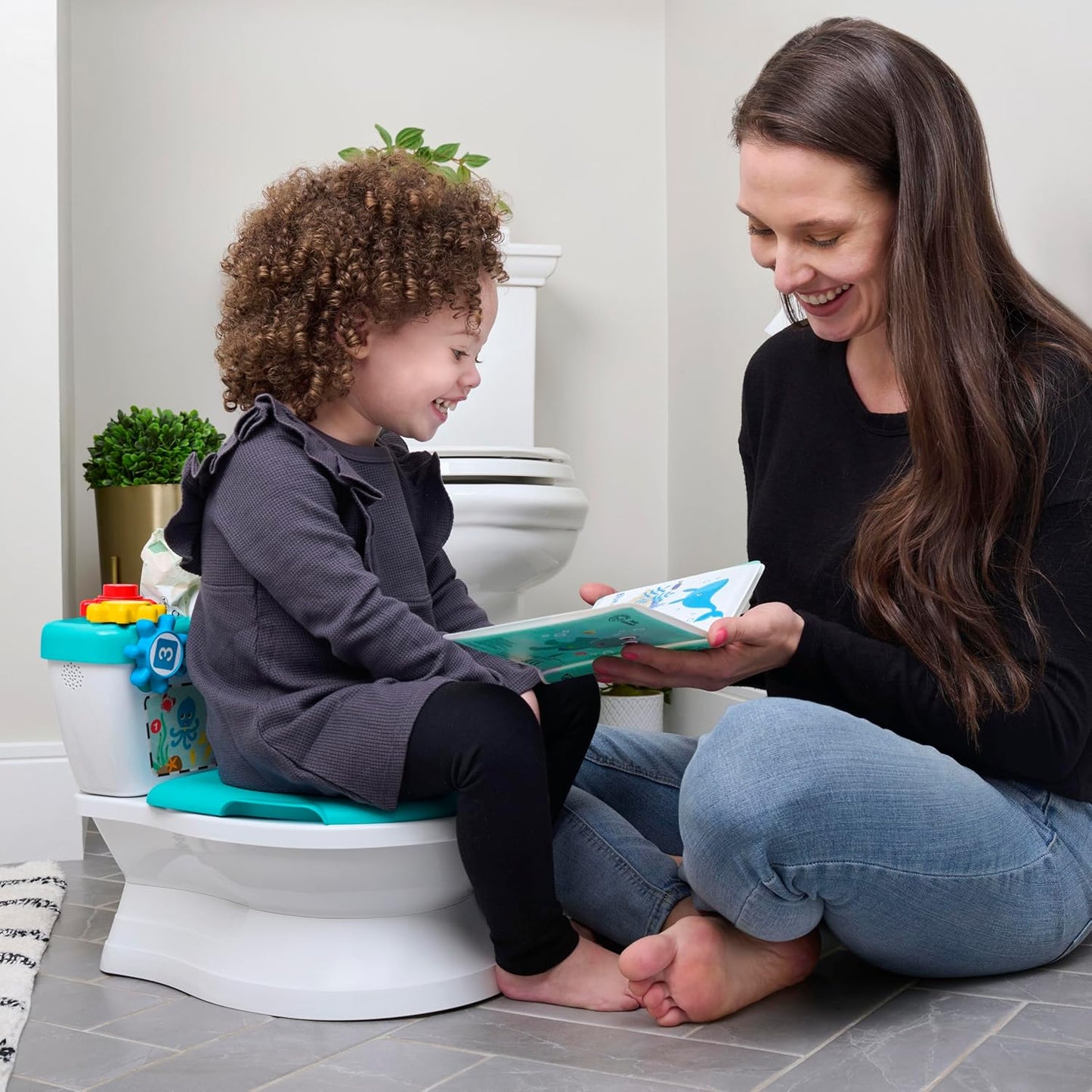 Baby Einstein Geared for Success 2-in-1 Potty Training System, Toilet & Potty Seat Included, Ages 18+ Months, with Music and Spinning Gears