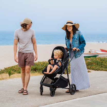 Mompush Baby Stroller, Convertible 2-in-1 with Bassinet Option, Infant Car Seat Compatible, Includes Adapter - Sturdy Full-Size Infant Stroller for Family Adventures