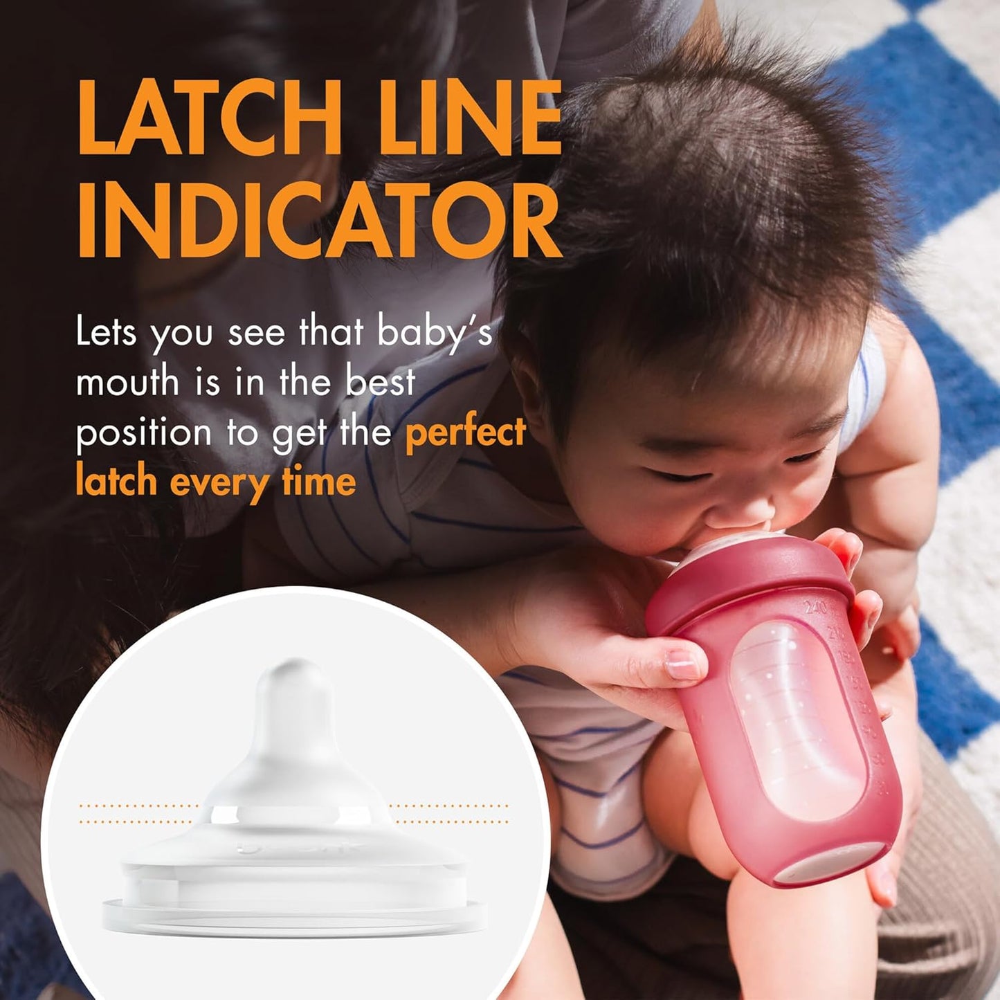 Boon Nursh Curve Silicone Baby Bottle Nipples - Food-Grade Silicone Bottle Nipples – Medium Flow Nipples for Baby Bottles - Baby Bottle-Feeding Supplies - 3 Count