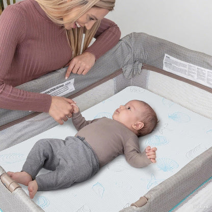 Pack and Play Mattress 38"x26"x3", Crib Mattress Pad for Playard, Pack n Play Mattress with Soft Breathable Washable Cover for Baby and Toddler