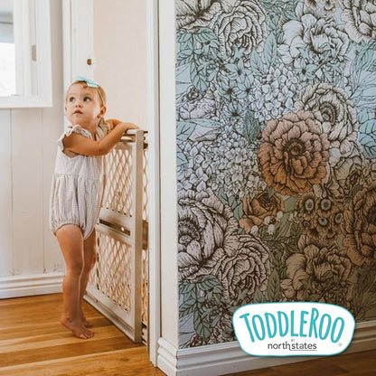 Toddleroo by North States - Supergate Secure Baby Gate: Plastic Pressure Mount Baby Gate for Doors & Hallways, Adjustable Indoor Safety Gate, Made in USA, 26 to 42 inches Wide, 26 inches Tall, Sand