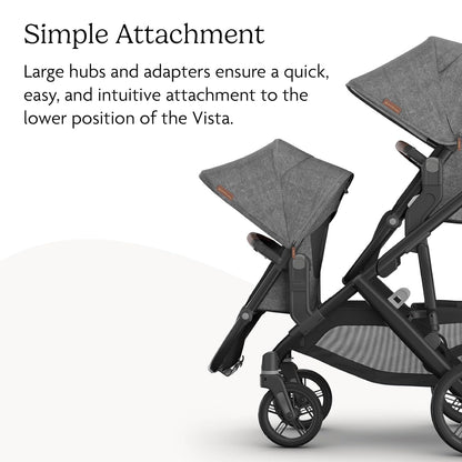 UPPAbaby RumbleSeat V3 Second Lower Seat - Compatible with Vista V2 and Vista V3 - All-Weather Seat + Magnetic Buckle – Adapters Included -Owen (Mocha Mélange)