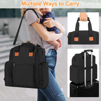 Yarwo Carrying Case Compatible with Baby Brezza Formula Pro Advanced (WiFi) Dispenser, Insulated Bottle Warmer Travel Bag for Maker, Bottles, Infant Formula, Toys & Essentials
