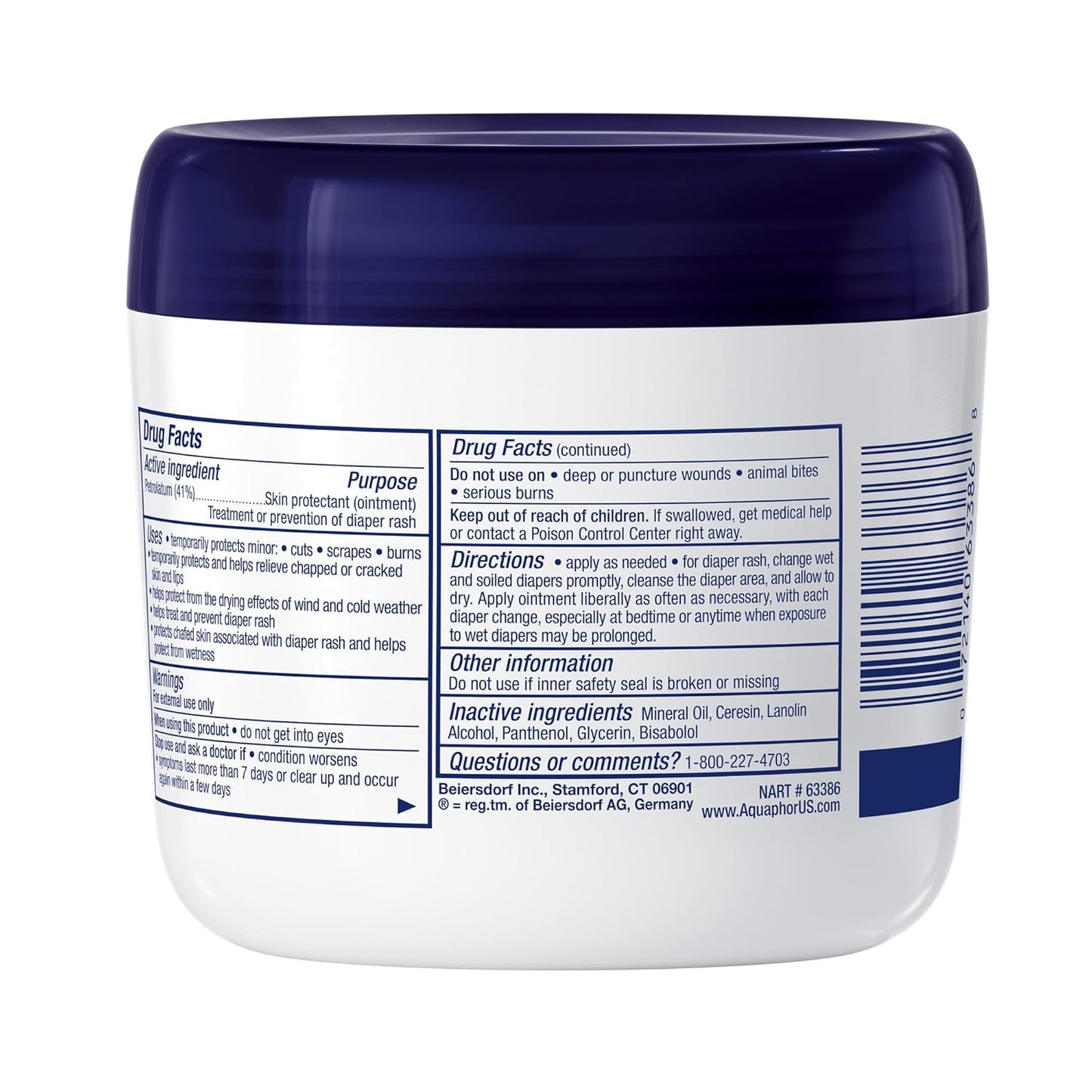 Aquaphor Baby Healing Ointment (14 Oz) + 3-in-1 Diaper Rash Cream (3.5 Oz), Hypoallergenic and Fragrance Free Skin Care Set for Babies