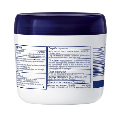 Aquaphor Baby Healing Ointment (14 Oz) + 3-in-1 Diaper Rash Cream (3.5 Oz), Hypoallergenic and Fragrance Free Skin Care Set for Babies