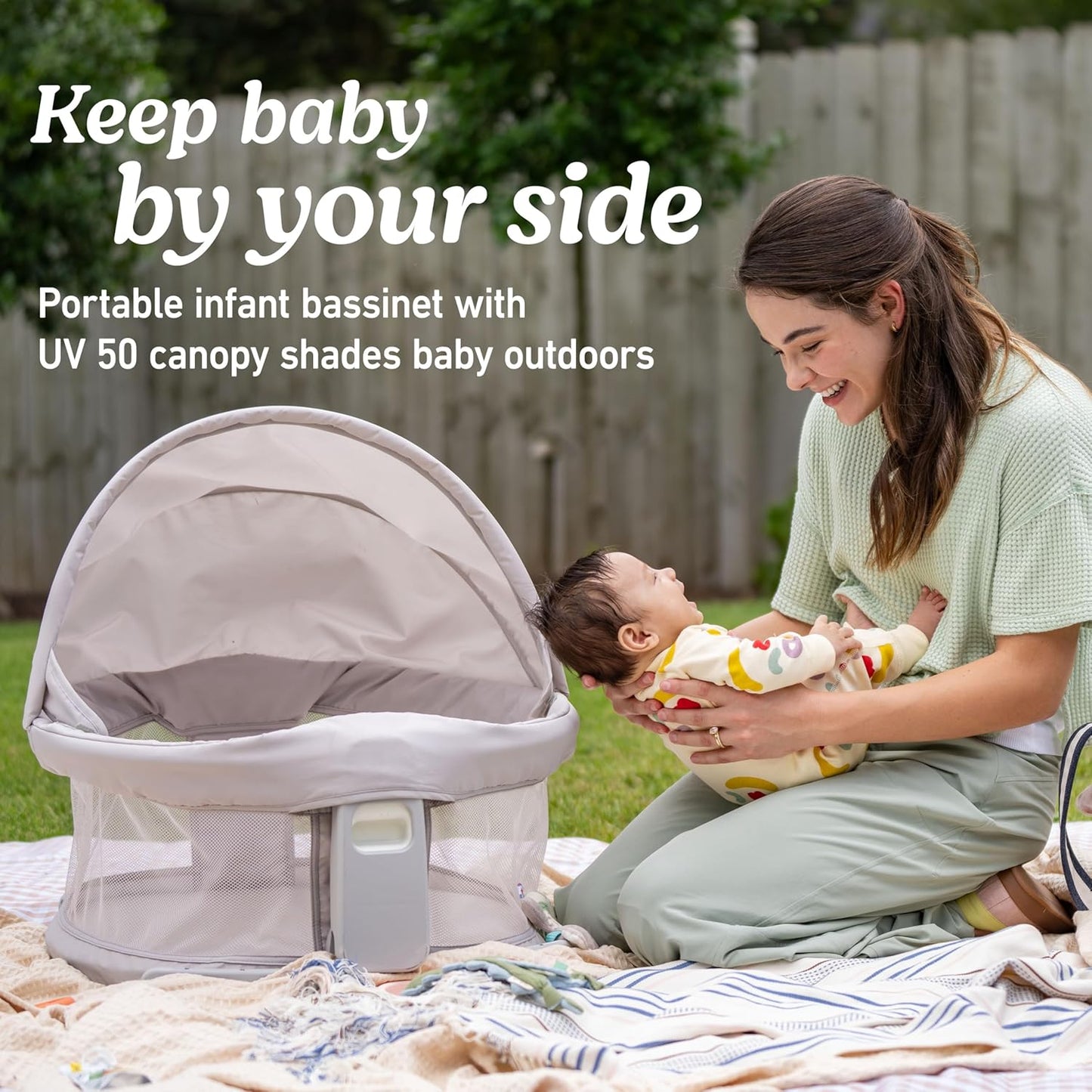 Graco Pack 'n Play Day2Dream Travel Bassinet Playard Features Portable Bassinet Diaper Changer and More (Lo, Lo)