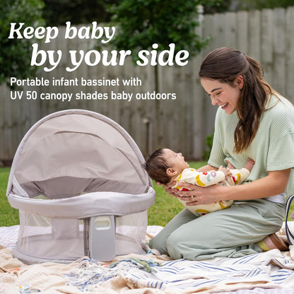 Graco Pack 'n Play Day2Dream Travel Bassinet Playard Features Portable Bassinet Diaper Changer and More (Lo, Lo)