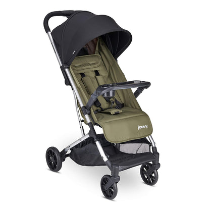 Joovy Kooper X2 Double Stroller, Lightweight Travel Stroller, Compact Fold with Tray, Black