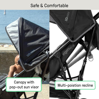 Ingenuity 3D Mini Stroller Rain Cover, Baby Weather Shield for Rain, Wind & Snow, Fits 3D Mini Strollers, Vented Airflow, Clear Visibility, Easy Install & Storage – Clear
