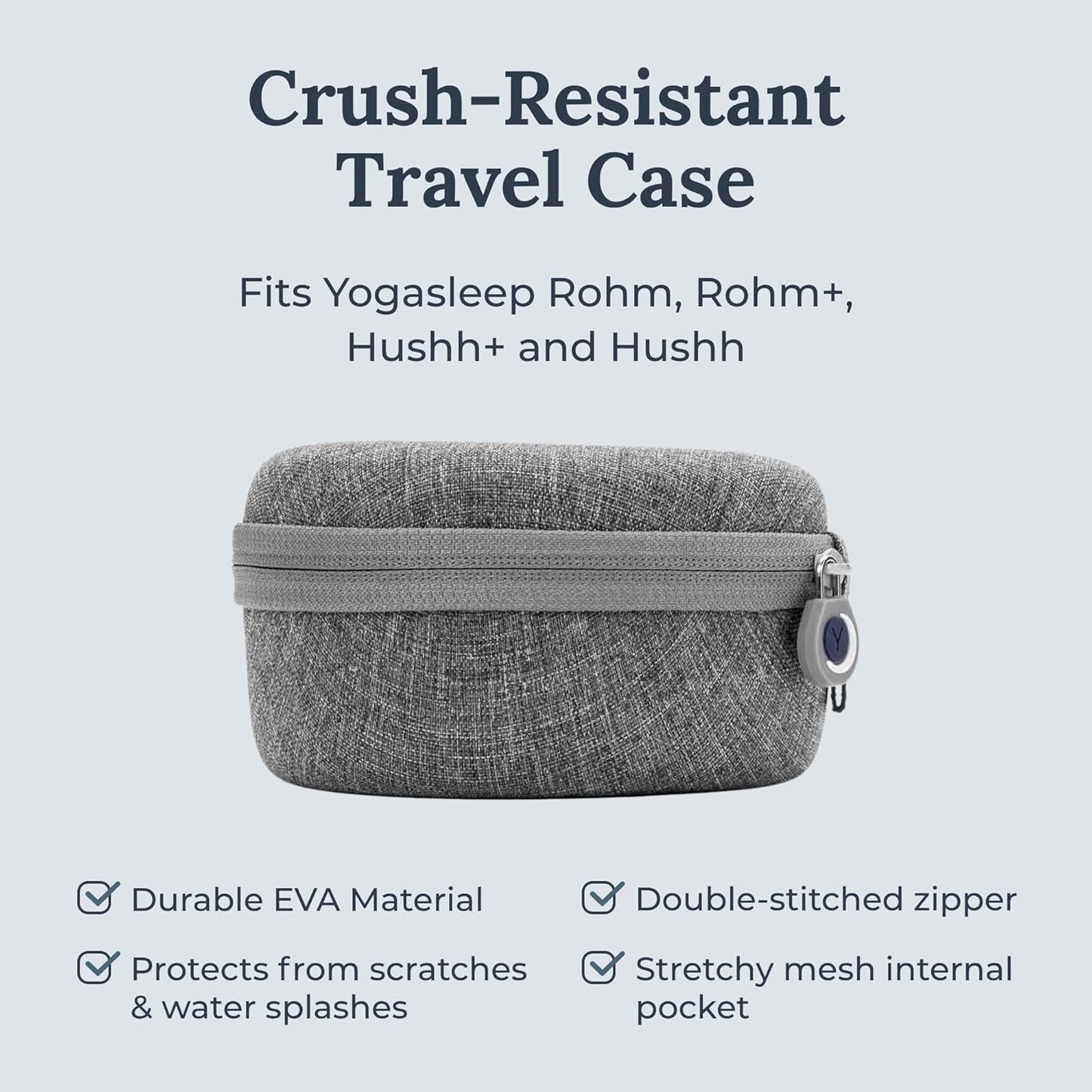 Yogasleep Hushh Portable White Noise Sound Machine for Baby, 3 Soothing Natural Sounds with Volume Control, Compact Size, Noise Canceling for Sleep Aid, Office Privacy, & Meditation, Registry Gift
