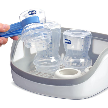 Chicco 3-in-1 Modular Electric Steam Sterilizer for Baby Bottles, Feeding Accessories, and More | Eliminates 99.9% of Germs | 3 Configurations | Automatic Shut-Off and Quiet Operation