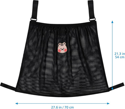 Accmor Universal Stroller Organizer, Large Storage Stroller Bag Fits for Uppababy, Nuna, Britax, Doona Strollers, Non-Slip Adjustable Storage Mesh Caddy Accessories for Stroller Crib
