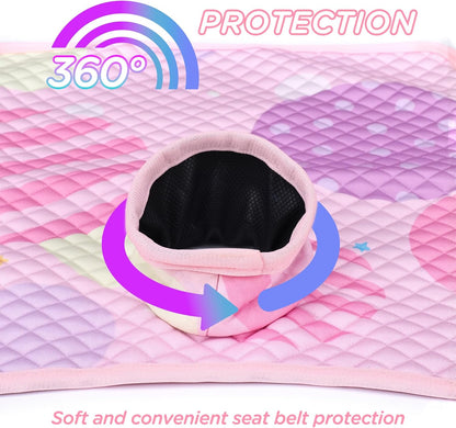 Potty Training Car Seat Protector, Waterproof Car Seat Cover for Toddlers, Piddle Pads for Baby Carseat, Stroller, Non-Slip & Machine Washable (Black, 2PC)