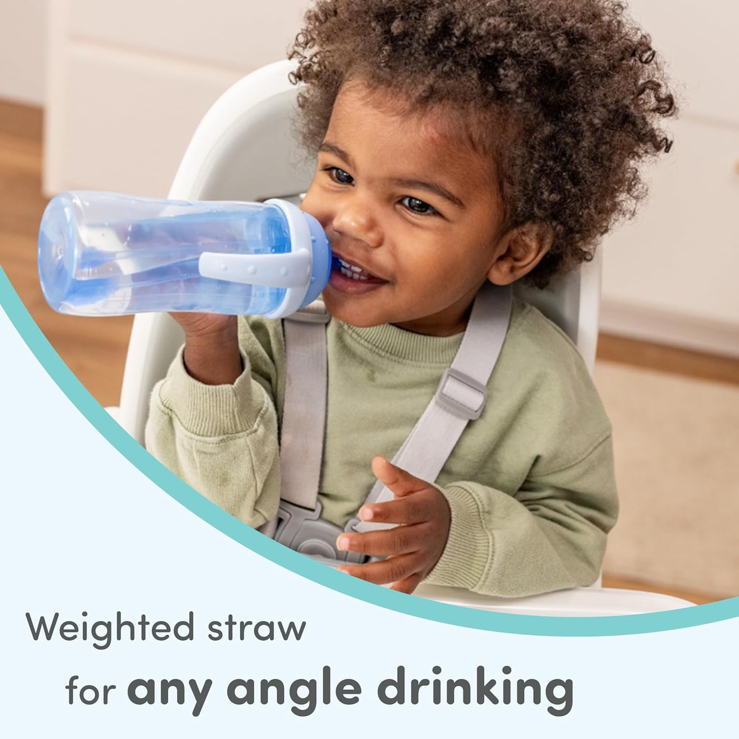 NUK Learner Straw Cup, 10oz, 2-Pack - Toddler Sippy Cup with Soft Straw for Easy Drinking, Suitable for Ages 8 Months and Up, Timeless Collection