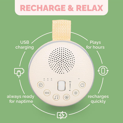 Colic Baby Relief White Noise Sound Machine - Rechargeable Sound Machine for Baby Gas Relief Newborn, Portable with Long Battery Life, 21 Soothing Sounds, Gentle Night Light & Auto Timer