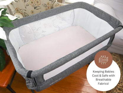 Muslin Bassinet Sheets for Angelbliss, Cowiewie, Amke, Jimglo, Suihuooo, Wayfong Baby Bassinet Bedside Sleeper by TansyPanda, 3PC, 20×33in, Ultra Soft, Breathable, Snug Fit, Unisex Boys Girls, Maadi