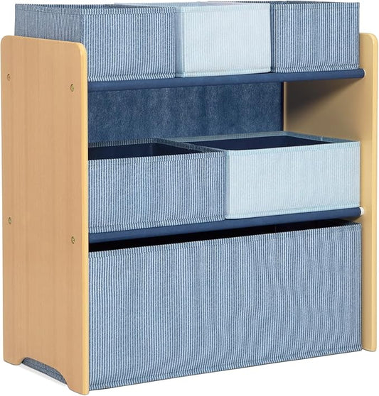 Delta Children - GapKids 6 Bin Toy Organizer - Greenguard Gold Certified, Indigo Blue