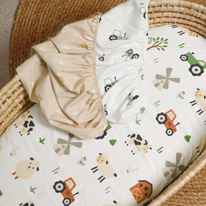 Bedside Sleeper Bassinet Fitted Sheets 20 x 33, 3 Pack Baby Delight Beside Me Dreamer,Babybond,Jimglo,koola,cowiewie,fodoss, Dream On Me Baby Square Bassinet, Pink Animal