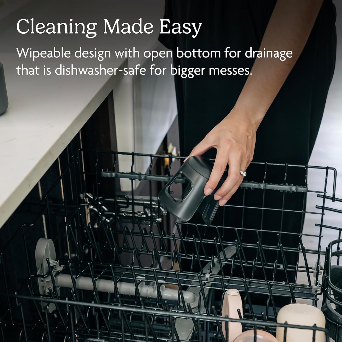 UPPAbaby Cup Holder for Vista, Cruz, Minu Strollers - Quick, Intuitive Attachment + Removal - Securely Holds Various Size Beverages - BPA Free + Dishwasher Safe - Folds Attached