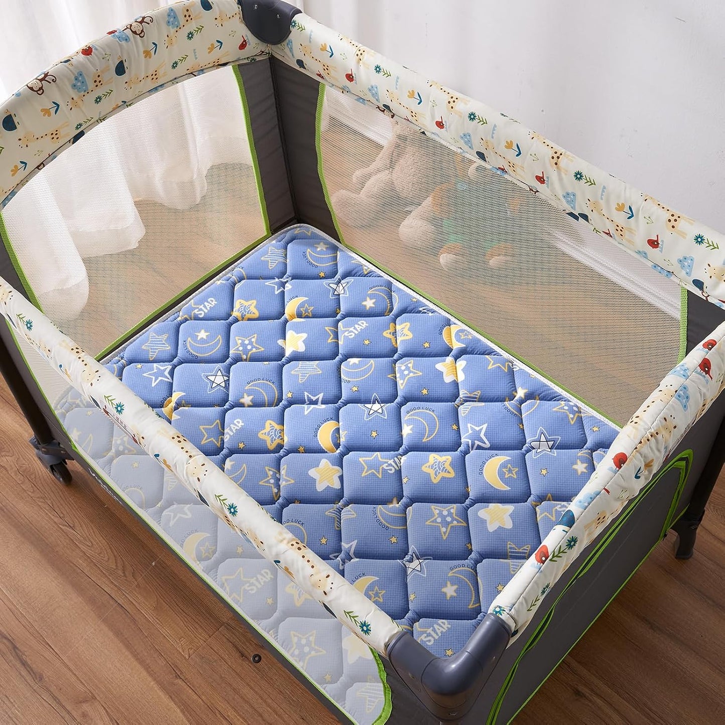 Pack and Play Mattress Topper - 38" x 26" x 1.5", Soft & Firm Premium Foam Pack N Play Mattresses Pad, Odorless Baby Foam Playpen Mattresses,Portable Playard Mattress Topper- Breathable & Comfort
