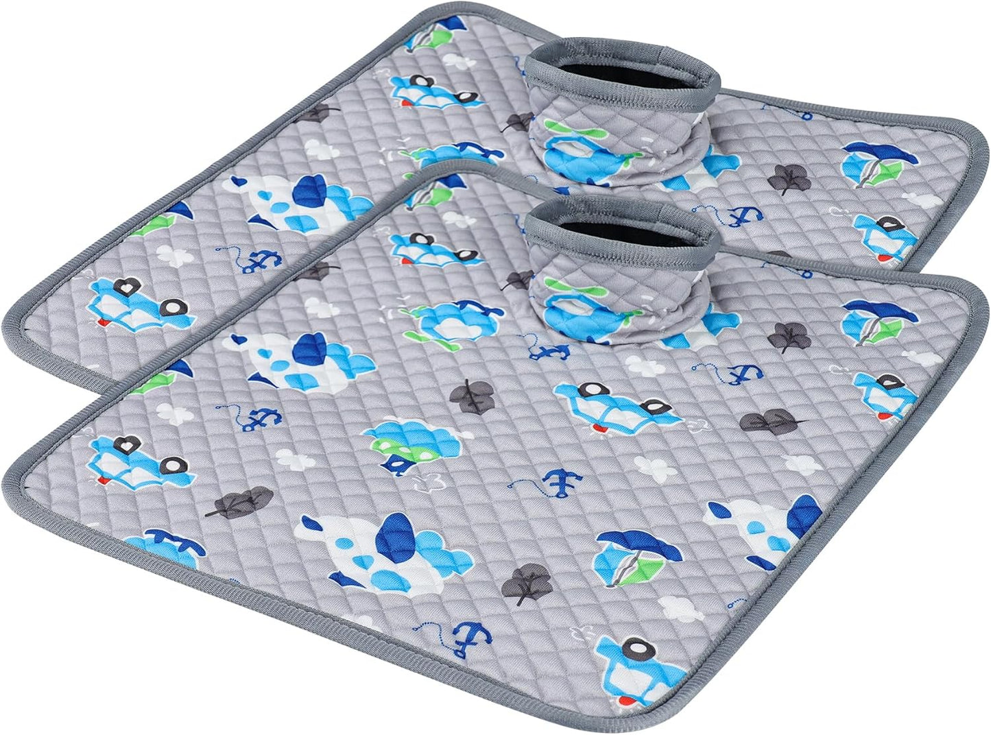 Car Seat Protector for Potty Training, 2 Pack Waterproof CarSeat Liner Toilet Training for Baby Infant Toddler, Dry Seat Piddle Pads Cover for Strollers (Gray)