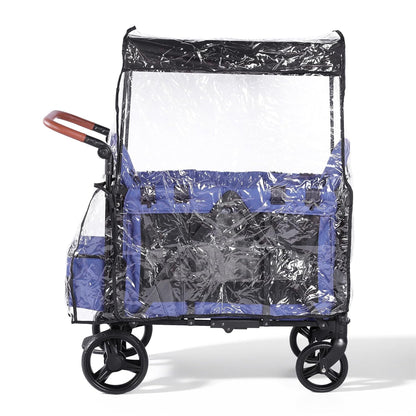 SeedFuture Raincover for W2 Stroller Wagon, Rain Cover Compatible with WONDERFOLD W2, Waterproof, Windproof, Protect from Dust and Snow
