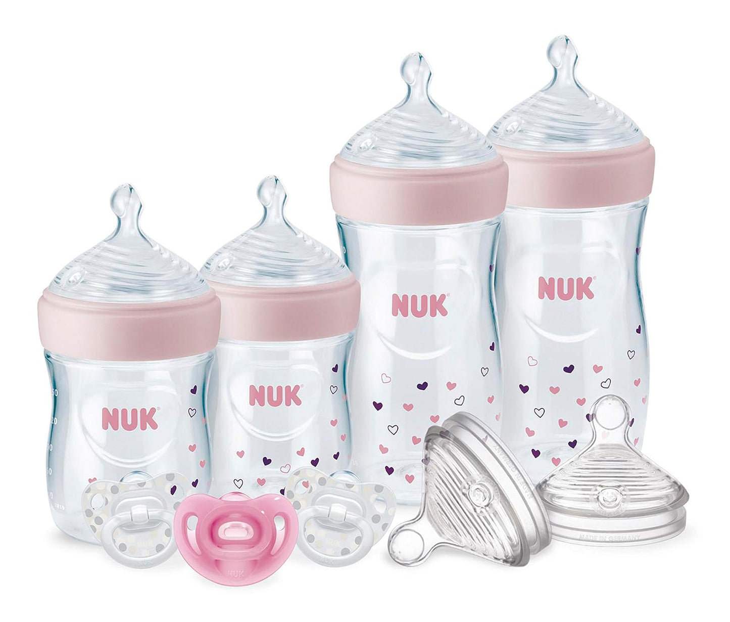 NUK Simply Natural Baby Bottles with SafeTemp Gift Set - Includes 4 Bottles