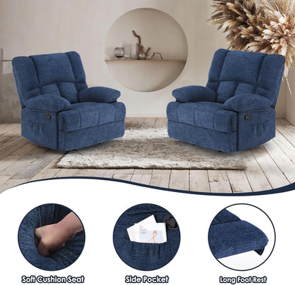 Swivel Rocker Chair, 360°Swivel Rocker Chairs with High Back Arms, Rocking Lazy Boy Chairs, Upholstered Swivels Corduroy Glider for Living Room, Bedroom, Nursing, Beige