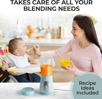 Mueller Heavy-Duty Personal Blender for Shakes and Smoothies with a 15 Oz Travel Cup and Lid, Juices, Baby Food, Portable Blender & Food Processor, Turquoise