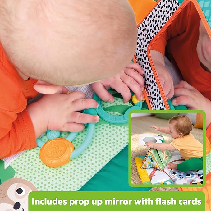 Bright Starts Tropical Treetop Baby Activity Gym & Tummy Time Mat, Ages Newborn & Up