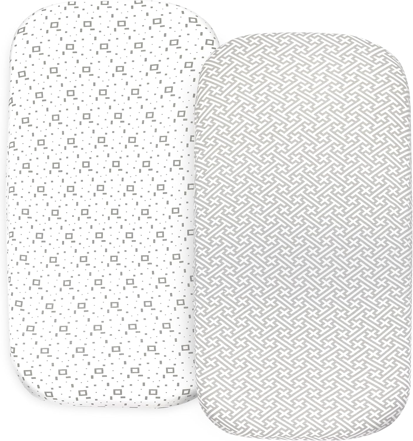 3-Pack Bedside Sleeper Bassinet Sheets | GOTS Certified Organic 100% Muslin Cotton | Ultra Soft & Breathable | 33×20×4” Fitted Sheets | Universal Fit 29–33” x 17–21” Pads
