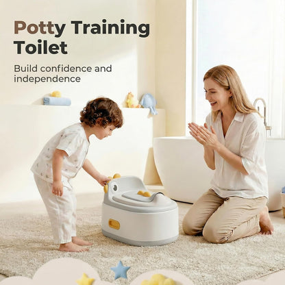 Toddler Toilet Potty Chair for Toddlers 1-7, Kids Potty Training Seat, 3-in-1 Potty Chair for kids Portable Removable Seat with Sturdy Step Stool, Standalone Potty Chair for Toddlers