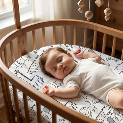 Bedside Sleeper Bassinet Fitted Sheets 20 x 33, 3 Pack Baby Delight Beside Me Dreamer,Babybond,Jimglo,koola,cowiewie,fodoss, Dream On Me Baby Square Bassinet, Pink Animal