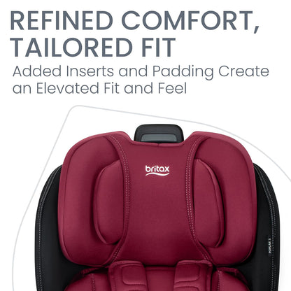 Britax Poplar S Convertible Car Seat, 2-in-1 Car Seat Extended Rear Facing, 17” Slim Car Seat Design with Fast & Easy ClickTight Installation, Anti-Rebound Bar & SafeWash Fabrics — Cowmooflage