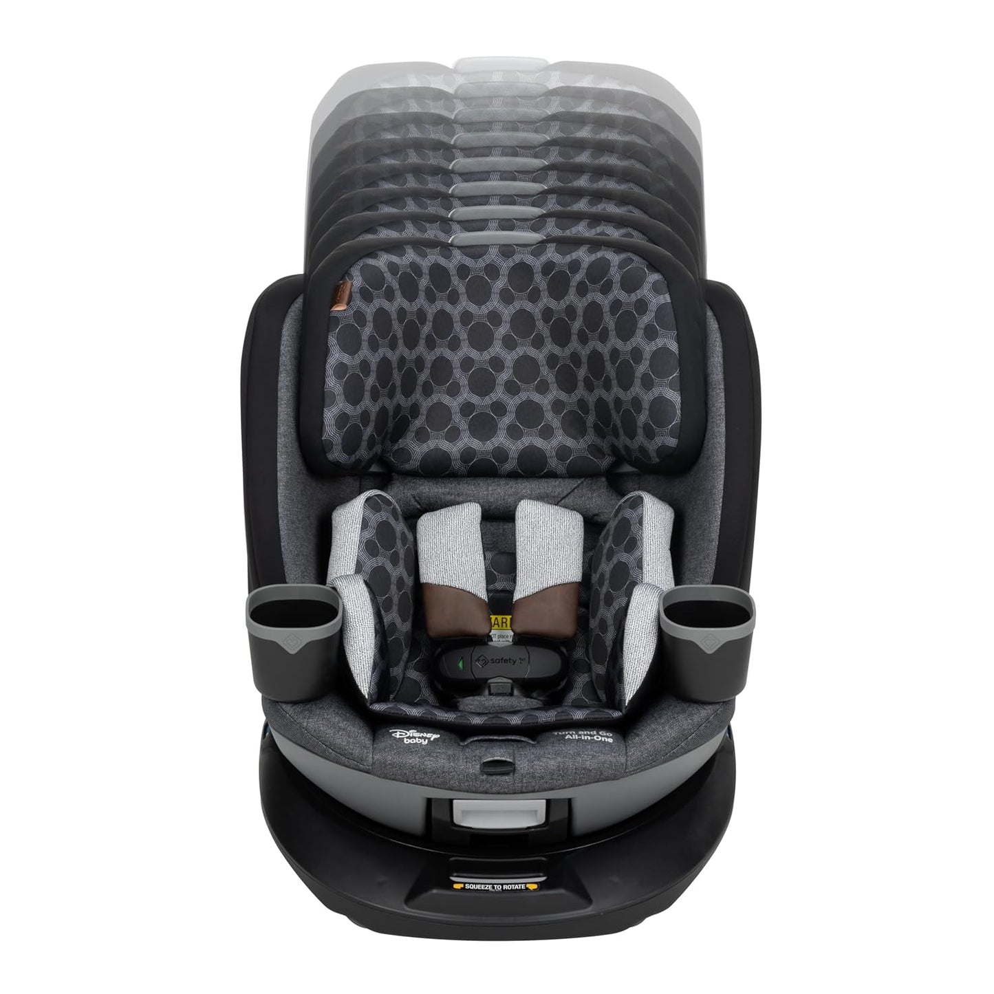 Disney Baby Turn and Go 360 Rotating All-in-One Convertible Car Seat, Vintage Mickey Mouse