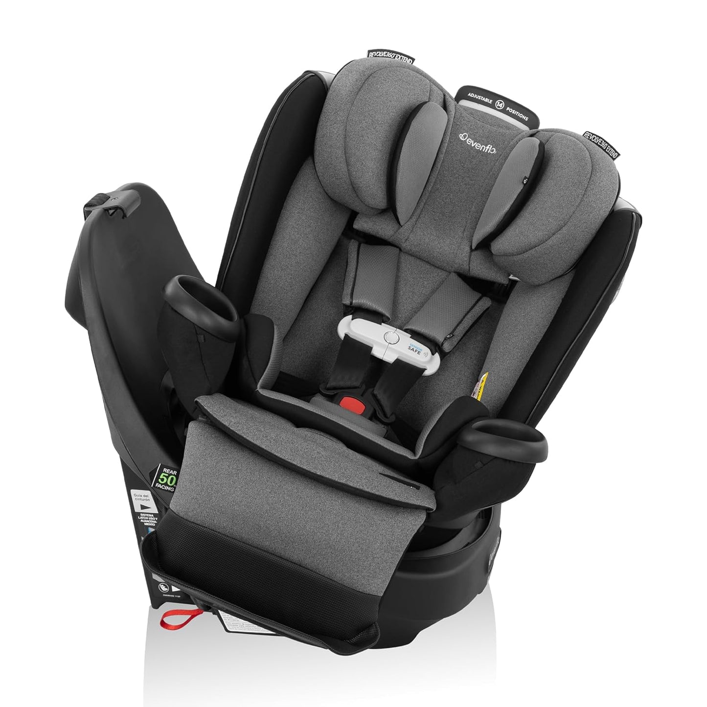 Evenflo Gold Revolve360 Extend All-in-One Rotational Car Seat with SensorSafe (Onyx Black)