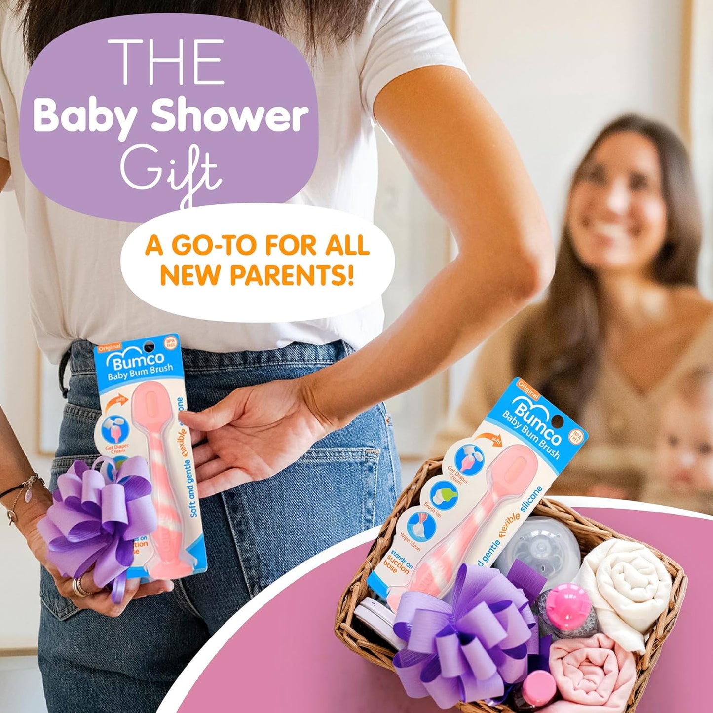 Bumco Diaper Cream Spatula - BPA-Free Diaper Bag Essentials, Soft Butt Spatula Baby, Mom-Invented Butt Paste Spatula, Bumco Diaper Cream Spatula, Flexible Diaper Cream Applicator, Baby Bum Brush