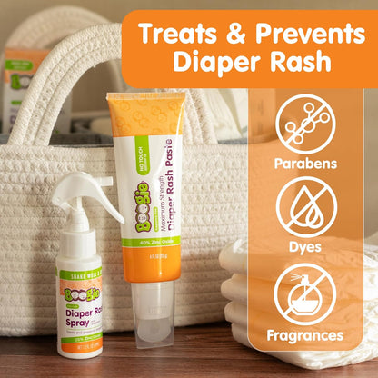 Boogie Diaper Rash Cream Spray for Baby, Travel Friendly No-Rub Touch Free Application for Sensitive Skin, Over 200 Sprays per Bottle, 1.7 oz (Pack of 1)