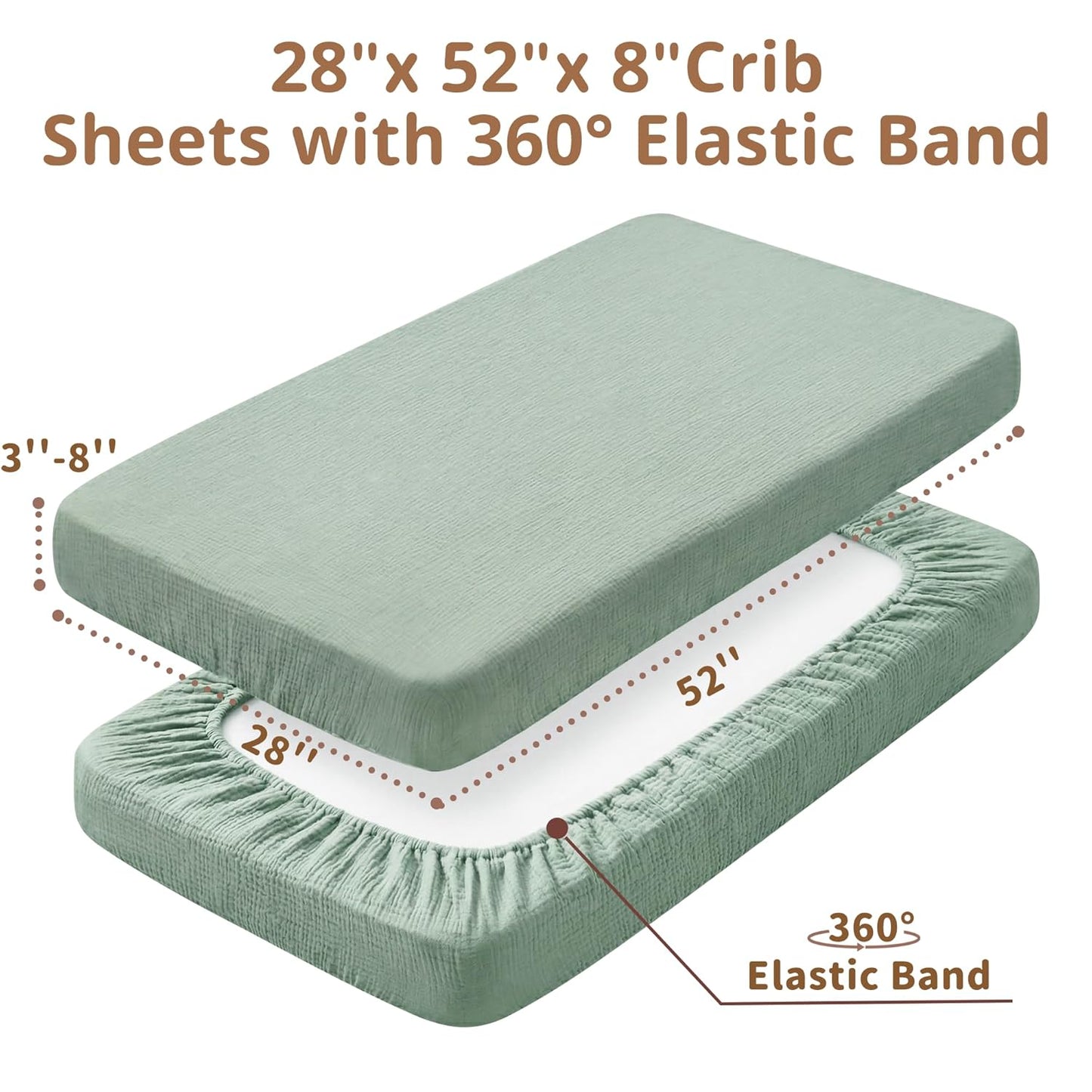 Muslin Bassinet Sheet Compatible with Maxi-COSI Iora & Iora Air Bedside Sleeper - 100% Cotton Rectangular Mattress Pad Cover (33"x20"), Breathable & Soft, Boho (1 Pack Blue)