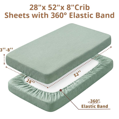 Muslin Bassinet Sheet Compatible with Maxi-COSI Iora & Iora Air Bedside Sleeper - 100% Cotton Rectangular Mattress Pad Cover (33"x20"), Breathable & Soft, Boho (1 Pack Blue)