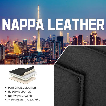 CTDS Car Seat Covers for MINI Convertible 2013-2026, Stylish Sport Seat Covers, Premium Nappa Leather Car Seat Cover. Automobile Seat Covers Sets.(Luxury 5 Seats/Beige)