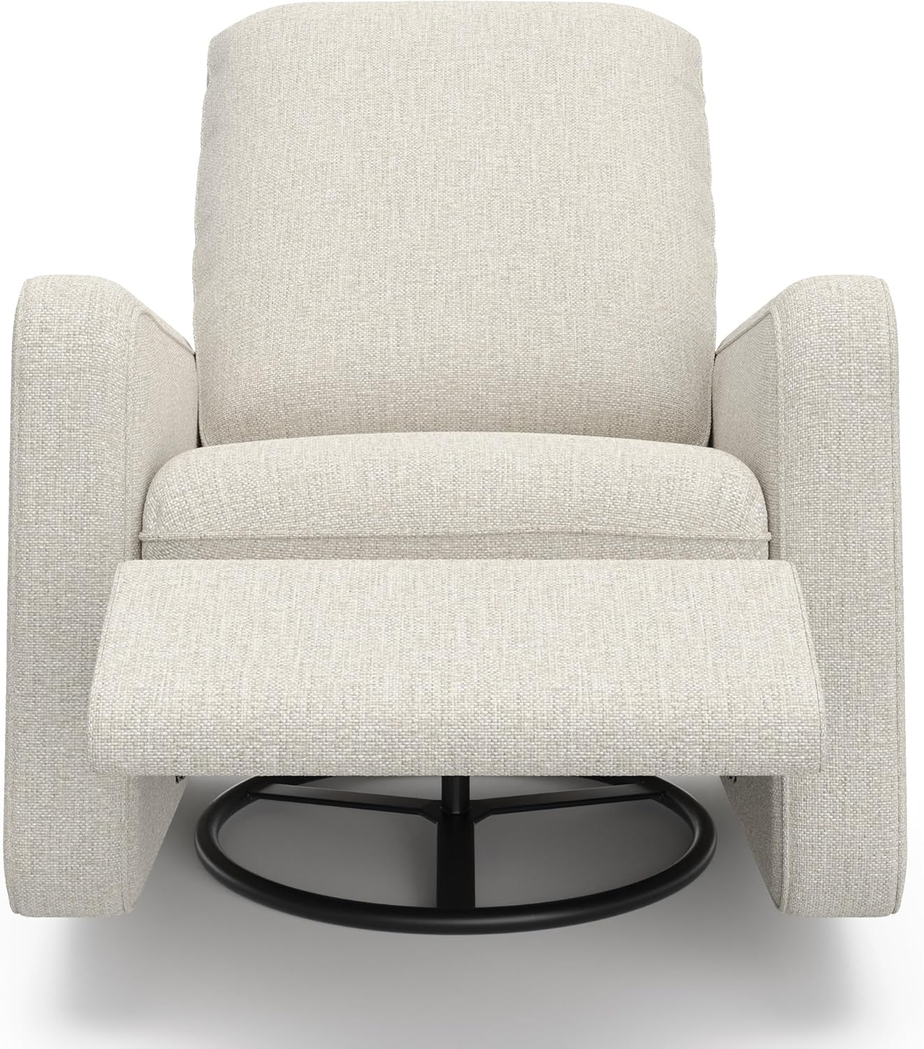 Graco Teddi Power Recliner Swivel Glider, Electronic Power Recline, Oeko-TEX 100 Certified, USB-A & USB-C Charger, Premium Cushioning & Comfort – (Ivory Basketweave)