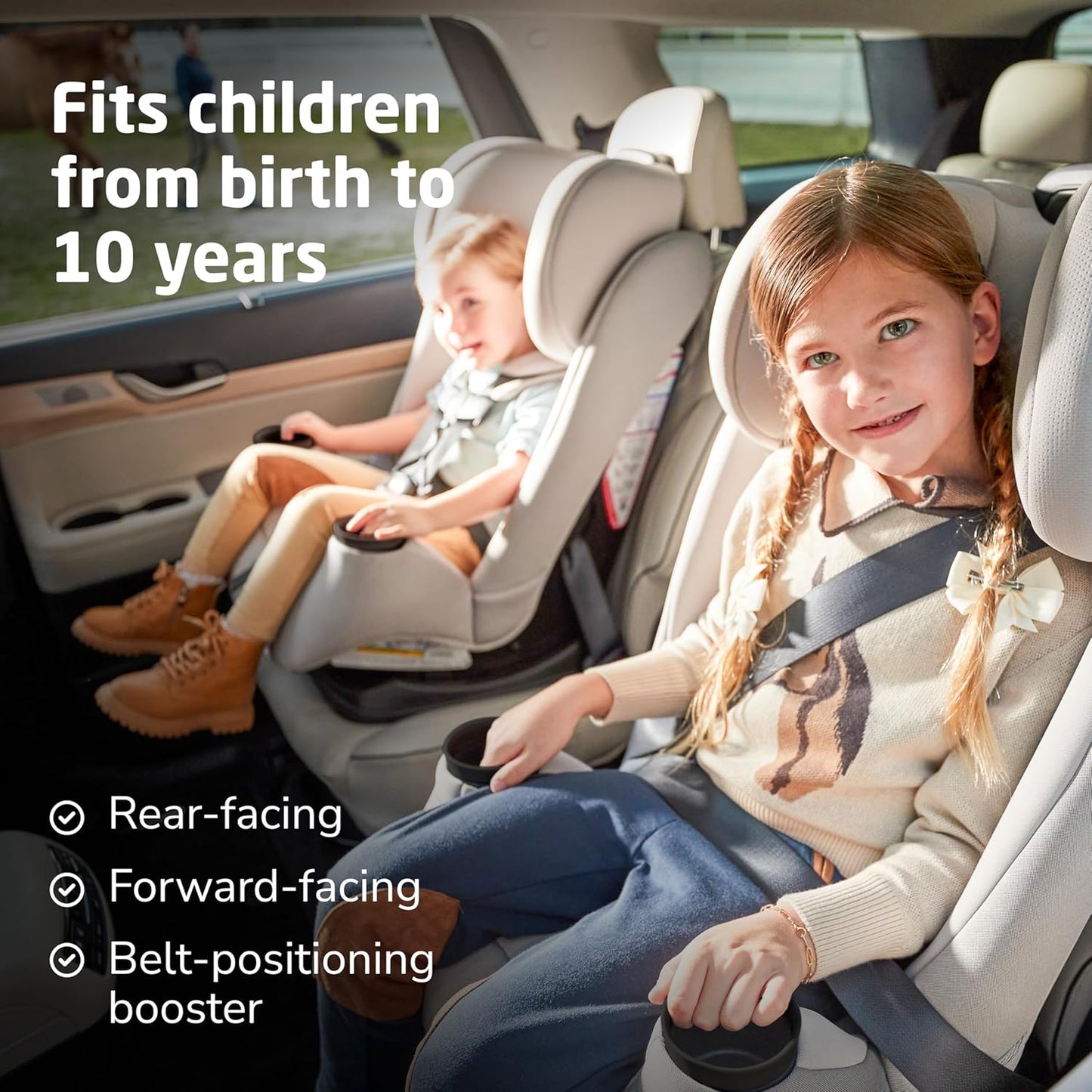 Maxi-Cosi Pria All-in-One Convertible Car Seat, Infant to Toddler Car Seat, Easy-Install Harness, Machine-Washable Cover, 5-100 lbs, Sea Shadow