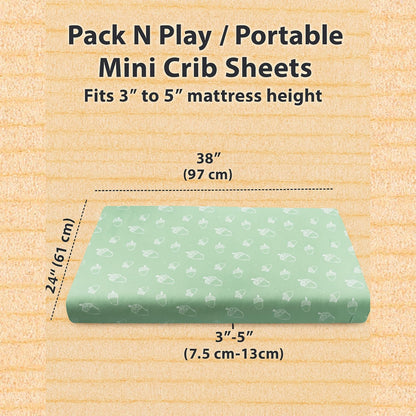 3-Pack Bedside Sleeper Bassinet Sheets | GOTS Certified Organic 100% Muslin Cotton | Ultra Soft & Breathable | 33×20×4” Fitted Sheets | Universal Fit 29–33” x 17–21” Pads