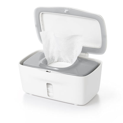 Ubbi Steel Diaper Pail and OXO Tot Perfect Pull Wipes Dispenser - Gray