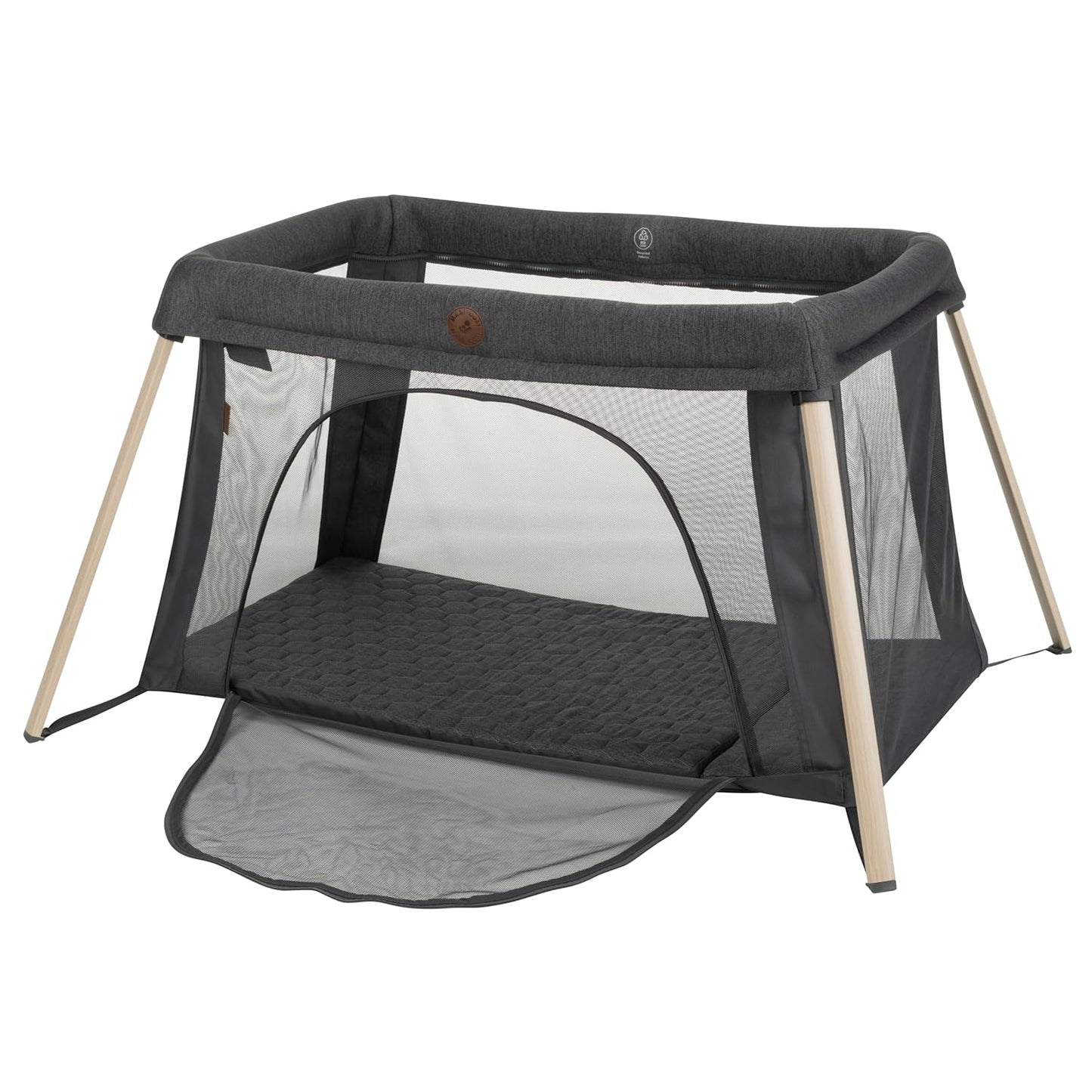 Maxi-Cosi Calao Travel Playard, Infant Bassinet, Toddler Playpen, Portable, Lightweight, Foldable, Easy Setup, with Carry Bag, Breathable Mesh, Truffle